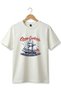Unisex Vintage Sailing Ship Patterned Retro Ocean Explorer Ship Marine Printed Cotton Basic T-Shirt - 2