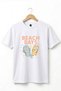 Unisex Holiday Beach Themed Beach Days Printed Beach Slippers Short Sleeve Summer 100% Cotton Basic T-Shirt