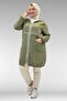 43032 Large Size Linen Cap with Piping Detail - Khaki - 4