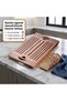 Bamboo Bread Cutting Board with Grilled Bamboo Tray - Kitchen Serving Board with Crumb Catcher - 2