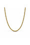Gold Twisted Chain Necklace-Rope Necklace-60 Cm-Stainless Steel - 2