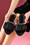 Loni Black Pearl Belt Detailed High-Sole Slippers - 3