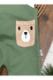 Salopet Aycık Paw Printed Safari Hat and Snap-On Shoulder Strap Badi Summer Baby Boy Set - 4