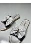 Women's Slippers with Bow Detail - 3