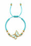 Butterfly Detailed Pink Rope Bracelet Adjustable Women's Bracelet - 2