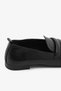 Black Genuine Leather Classic Women's Ballerina Shoes - 5