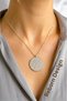 316L Steel Silver Color Double Sided Ayetel Kursi and Allah Written Necklace