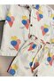 Girl's Ice Cream Patterned Linen Shorts and Shirt Set - 2