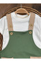 Salopet Aycık Paw Printed Safari Hat and Snap-On Shoulder Strap Badi Summer Baby Boy Set - 7