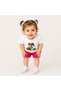 Girl's Fuchsia Watermelon and Pink Cherry Printed T-Shirt Shorts Set 9 Months-2 Years Summer - 2
