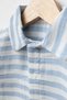 5-Piece Baby Boy Hospital Discharge Set Natural Soft Gots Certified 100% Cotton Muslin Blue Striped - 2