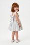 Baby Girl Birthday Party Wedding Dress Short Sleeve Sleeveless Ruched Bowknot Lined - 2