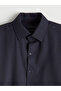 Mg Trenden Navy Blue Regular Fit Gabardine Men's Shirt - 6