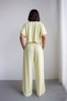 Women's Yellow Wide Leg Comfortable Cut Modal Fabric Top and Bottom Set - 8