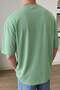 Men's Dreamer Light Green Printed Oversize Casual Boyfriend T-Shirt - 2