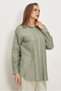 Striped Muslin Shirt Collar Tunic 46513 - 3