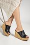 Genuine Leather 34-35-36-37-38-39-40 Size Natural Cork Look Women's Slippers - 4