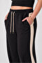 Women's White Striped Baggy Sweatpants - 3