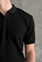 Men's Honeycomb Pattern Polo Collar Knitwear T-Shirt - 2