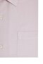 Men's plus size cotton classic collar short sleeve single pocket dobby beige shirt - 3