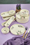 14 Piece Floral Patterned Breakfast Set Elegant Spring Themed Presentation Set Breakfast Set - 4