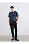 Black Slim Fit Gabardine Men's Chino Trousers - 7