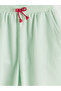 Textured Girls' Shorts with Elastic Waist (S6) - 4