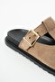 Luana Mink Suede Buckle Detailed Slippers - 3