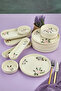 14 Piece Floral Patterned Breakfast Set Elegant Spring Themed Presentation Set Breakfast Set