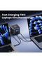 محطة شحن USB من KR ASOMETECH بقوة 300 واط مع شاشة LED وكابل Type C قابل للسحب، يدعم الشحن السريع 100 واط و65 واط وتقنيات PD3.0 وPPS - 6