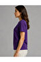 Unisex Men'S/Women's 4-Piece Purple Cotton Crew Neck Basic T-Shirt - 3