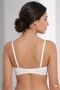 Balconette bra, thin adjustable straps. White - 2