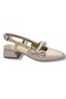 Espathy 326-26 patent pearl buckle short square heel open back women's shoes - 2