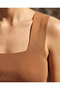 Summer Wide-Strapped Square Neck Knitwear Blouse Undershirt - 4