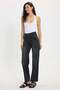 Women's Relax Fit Comfortable Cut 100% Cotton Wide Leg Black Jean Denim Trousers with Pockets - 3