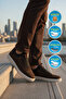 Brown Nubuck Genuine Leather Rubber Laced Men's Casual Shoes 818 m - 2