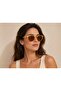 Women's Sunglasses Transparent Yellow Frame Uv400 Protection Stylish Design