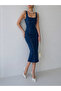 Strappy Zippered Denim Dress - 3