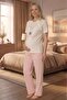 Women's Rabbit Embroidered Maternity Pajama Set with Breastfeeding Feature, 2-Piece - 4