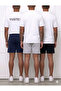 Men's Shorts 3-Pack - Black Gray Navy Blue - Sports Casual Comfortable Shorts with Adjustable Drawstring Waist - 2