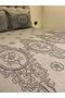 Şehrazat Embroidered Frilly 1. Quality Dowry Pique Set Bedspread Anthracite - 2