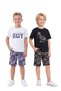 Dinosaur and Boy Printed Camouflage Patterned Boys' T-Shirt Shorts Set Summer Cotton Comfortable Fit Set of 2