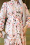 Patterned Hijab Jessica Dress B591 Stone Color - 2