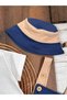 Teddy Bear Paw Printed Safari Hat and Snap Fastener on the Shoulder Badi 3-Piece Baby Boy Salopet Set - 7