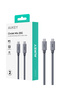كابل USB4 GEN2 من نوع Circlet Mix بطول 2 متر، بقوة 240 واط. كابل USB-C إلى USB-C مجدول من DTY طراز CB-DCC321 باللون الرمادي - 2