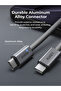 كابل سيكلت بلينك 240 واط بطول 1 متر. كابل USB-C إلى USB-C مجدول من DTY طراز CB-DCC241 باللون الرمادي - 3