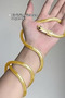 Bendable Shapeable Snake Zircon Stone Serenay Şahmeran Necklace Bracelet Crown Waist Accessory Premium - 4