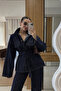 Belted Tie-Waist Jacket and Trousers Denim Set - 2
