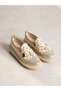 Perano Cream Stone Detailed Women's Shoes - 4