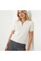 12459 Women's Polo Collar Soft Textured Glittery Knitwear Blouse - 2